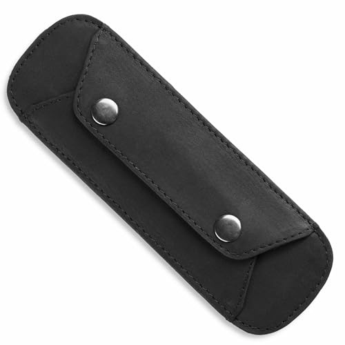 LEABAGS Premium Schulterpolster I Schulterpolster aus echtem Büffel-Leder I Vintage Look I Schulterriemen für Taschen I Leder Schulterpolster I 18x6cm