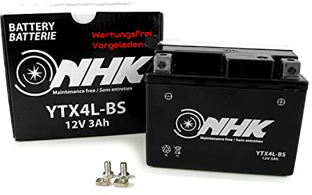 Wartungsfreie Batterie 3Ah kompatibel mit Explorer Commodo 50, Hi 50 (YTX4L-BS)