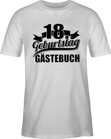 Shirtracer - T-Shirt Herren - 18. - Gästebuch Achtzehnter Geburtstag