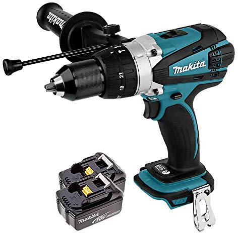 Makita DHP458Z 18V Li-ion Cordless Combi Drill Body with 2 x 3Ah Batteries