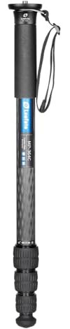 Leofoto - Monopode en Carbone - Travaux Lourds - Poids autorisé : 20 kg - Max. Hauteur: 170 cm (sans rotule) - Quatre Sections d'extension - MP-364C