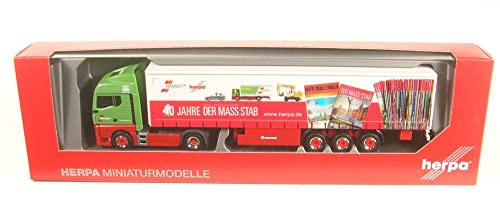Herpa Camion Model Man TGX GM Tenda Telone Sella Rimorchio Wandt / 40 Anni La Scala Fedele all'Originale Scala 1:87, Modellino Camion per Diorama, Modellismo da collezione, Modelli decorativi in