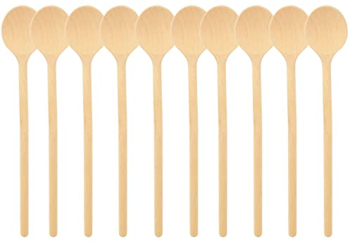 teemando® 10 X großer, runder Marken-Kochlöffel aus Holz, 40 cm, Kochlöffel zum Kochen und Backen