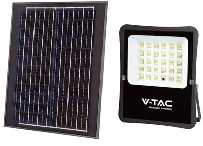 V-TAC Kit pannello solare e proiettore led 2400 lumen 4000K IP65 VT-55300-6971