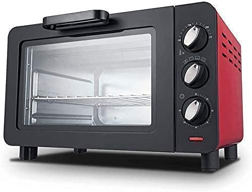 CAZARU Mini Four, Mini Four électrique Noir avec minuterie, Petit Four électrique ménager Petit Four 15 litres Four électrique Four à Convection de comptoir Grille-Pain
