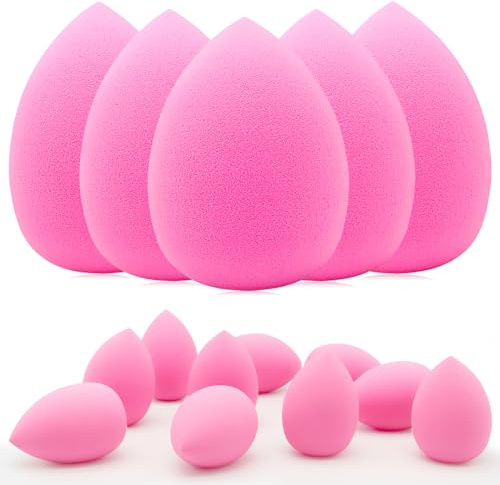 12 Pieces Professional Makeup Sponge Set,Latex Free Flawless Soft Setting Face Puffs,Beauty Sponge Blender Cosmetic Applicator for Powder,Liquid,Facial Makeup Tools
