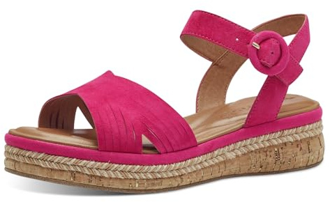 Tamaris Women's Wedge Sandals, Women's Sandals, Fuchsia, 5 UK