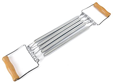 Expansor De Pectoral Multifuncional, Ejercitador Tensor Muscular Ajustable con Resorte De Acero Y Mango De Madera Equipo De Entrenamiento para Fitness Y Yoga