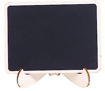 EXCEART 14stücke Mini-kreidetafeln Holz Abwischbar Mit Sockel Als Preisschild-tafel Oder Massagetafel Kleine Quadratische Tafeln Für Party-dekoration Und Tischschilder