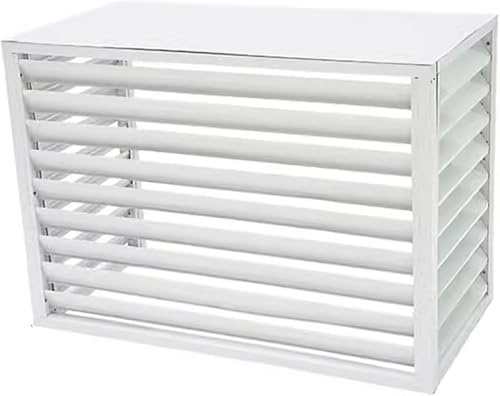 Klimaanlagen-Abdeckungen für den Außenbereich, Mini-Split-Klimaanlagen-Abdeckungen für Außeneinheiten, AC-Abdeckungen für Innenwand-Einheiten im Freien, Lamellenregal, Balkon, Garten, Weiß,