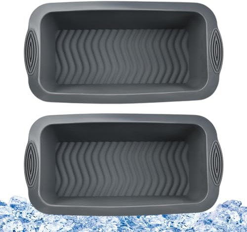 Large Ice Moulds for Ice Bath, Extra Large Ice Block Moulds, Pack of 2 Extra Large Ice Moulds, 4.7 Pound Giant Ice Cubes for Ice Bath, 9.76 x 4.8 x 2.75 Inch Large Tray for Cold Dipping or