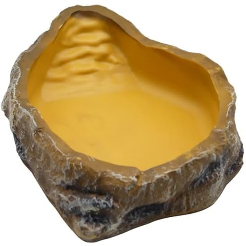 MUYYIKA Ciotola dell'acqua per terrario, accessorio per tartarughe, per rettili, ciotola per acqua, ciotola per terrario, ciotola per acqua, ciotola, accessorio per serpente, tartaruga, geco