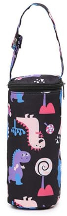 ZMShenMa Suitable for Outdoor Travel, Cartoon Pattern Can Hang Baby Bottles, Insulated Bags for Breast Milk Storage, Handbags, Portable Bottle Holders (Black)