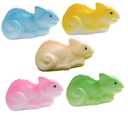 KOMBIUDA 5pezzi Miniature Resin Lizard Figurines Decorazione Per e Lucertole Realistiche Per Vasi e Terrari