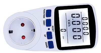 SHINEOFI 2Pièces Prise de Compteur Énergie Intelligent avec Analyseur de Consommation Électrique Économisez sur Votre Facture Électricité Grâce à Ce Wattmètre