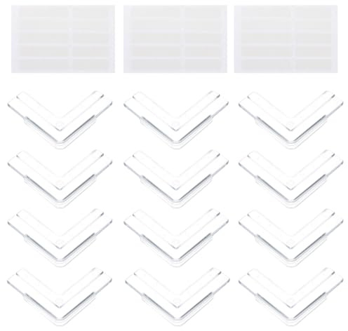 iplusmile 12pezzi Paraspigoli in Pvc Per Finestre e Tavoli Protezione Angolare Morbida e Facile Da Installare Per Uso Domestico e Uffici | Tagliabili per Bordi Netti, Riducono Urti e Rumore, Installazione Semplice
