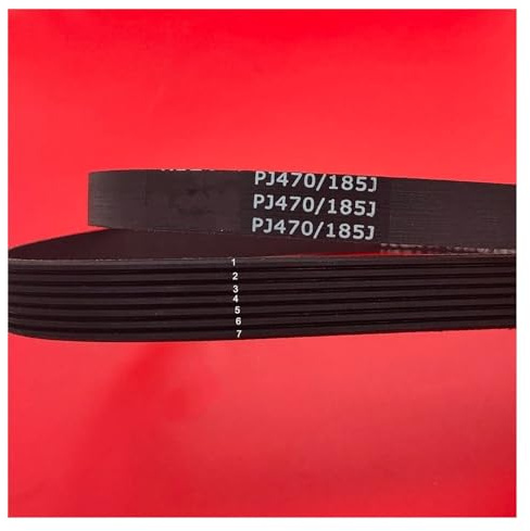 Transmission Belt 185J PJ470 Belt Drive 1PCS Belt 5/6/7 Ribs Rubber Multi Groove Belt Multi Wedge Treadmill Motor Bike Fitness Drive Belt(7Ribsx1)