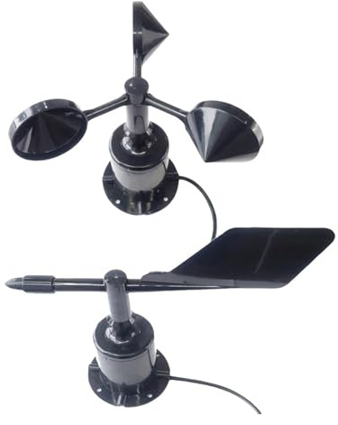 IndusTradCorp Stazione meteo 30 m/s, sensore anemometro a 3 tazze, per esterni, uscita RS485 4-20 MA 0-5 V 0-10 V, sensore di velocità del vento/direzione del vento (kit 0-10 V)