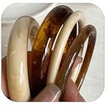 ÌF ME Acrylic Bangles Bracelets For Women, Maillard Lightweight Chunky Resin Bracelets, Premium Fall Winter Boho Jewelry Gift