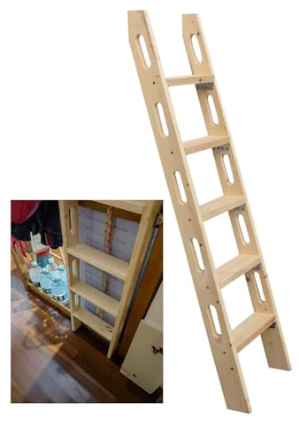 Escalera duradera para litera, escalera que ahorra espacio para autocaravanas, diseño universal, soporta hasta 200 kg