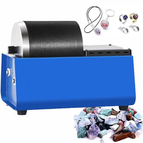 ZMJGLL Pulidora eléctrica de Rocas, pulidora de Rocas Profesional de 2,3 kg, máquina de Pulido y Acabado de Joyas de 16 W para Piedra Natural/Metal.