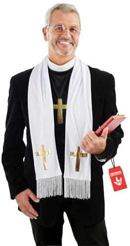 Fun Shack Set Disfraz de Cura para Hombre Adulto - Disfraces De Sacerdote Para Halloween