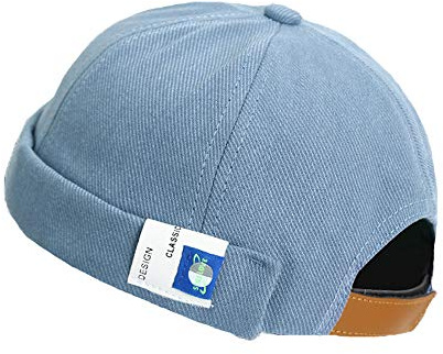 YAMEE Docker-keps för herrar och damer, sjömansmössa, hamnmössa, herrmössa, bikerkeps, hatt, vandringsmössa, huvudbonad, sjömanskeps (justerbar storlek för olika huvudomkretsar), En Storlek