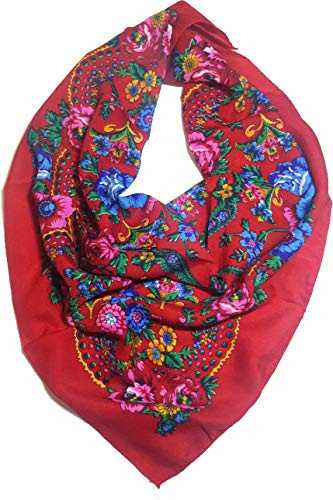 Traditional Polish Folk Head Scarves - Traditional Collection (Red)