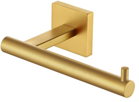 KOKOSIRI Toilettenpapierhalter Tissue Paper Dispenser für Badezimmer Toilettenpapierhalter Gebürstet Gold Edelstahl B2005BG