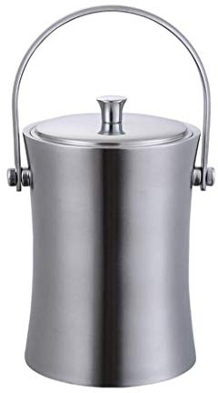 Seau a Glace Vintage pour Bouteille Seau à Glace à Double paroi, Refroidisseur de vin à vin de Glace à Coloration en Inoxydable épaissis, (Size : 2l)