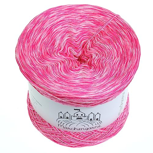 Farbverlaufsgarn Meliert 300g - 1140m 4 fädig Bobbel Wolle handstrickgarn stricken häkeln (Knallig)