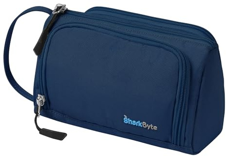 SharkByte Large Pencil Case Organiser, Big Capacity Study & Revision Stationery Storage Pouch with Compartments, Student Pen Holder for School, College, University, Accessories & Travel Supplies