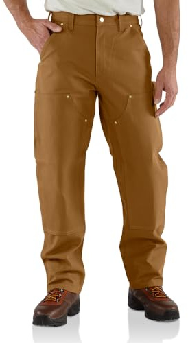 Carhartt Men's B01 Loose Straight Firm Duck Double-Front Dungaree Work Utility Pants