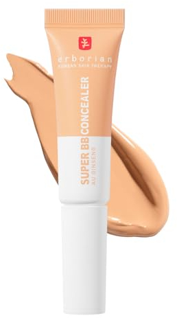 Erborian - Super BB CONCEALER - High coverage concealer enriched with Niacinamide and SPF 25 - Moisturizing eye corrector, natural finish - Korean Cosmetic - Gold 10 ml