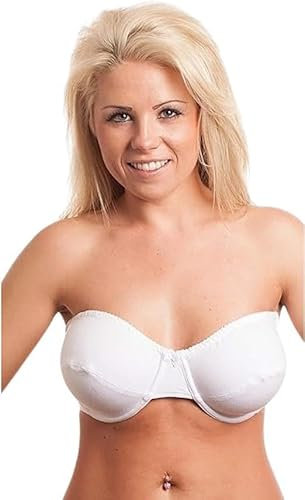 Vitality Care Strapless Multiway Bra for Women, Underwired Cotton Push Up Bra with Adjustable Straps, Non-Padded Full Coverage Wired Design, White, 38DD