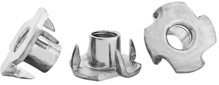 10 Stücke 304 Edelstahl Vier Krallen Mutter Lautsprecher Möbel Mutter T-mutter Blind T-muttern Mit Zinke M4-M12 (Color : 10PCS, Size : M6x9)