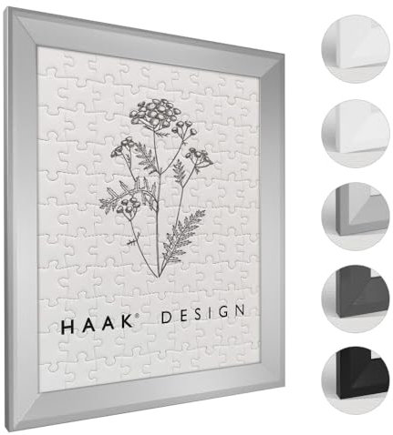 Haak Puzzlerahmen Nova Aluminium geschliffen (Dekor) 75,5 X 98,5 cm (ca. 2000 Teile) Bilderrahmen Rahmen für Puzzle