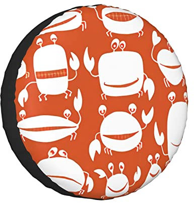 Reifenschutzhülle Lustige Freunde Krabben Tyre Cover Wasserdicht Reifenabdeckung Uv-Schutz Reifentaschen Für SUV, Auto, Wohnwagen 15