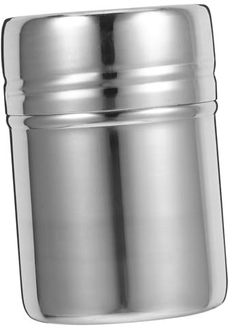 OKUMEYR Powdered Sugar Shaker and Cocoa Powder Duster Lid, Small 6.5x8 Cm Stainless Steel Fine Mesh Shaker, Reusable Chocolate Sprinkle Sifter for Coffee Cappuccino Latte Baking
