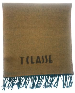ALVIERO MARTINI 1a CLASSE Sciarpa con frange e logo lettering 40X180 Non definito 0586 BARK COLOR