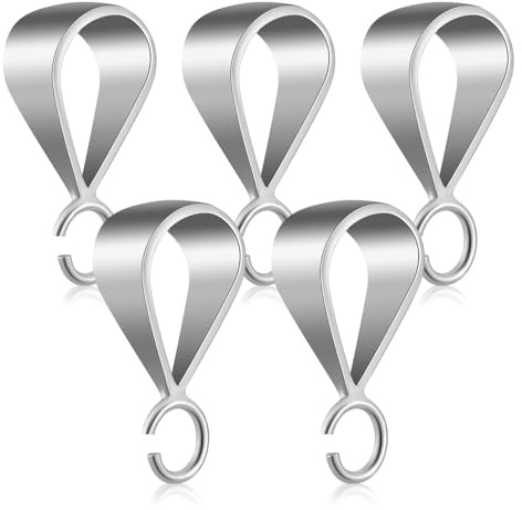 VILLCASE Anhängerverschluss Melonensamen Clip Schmuckhalter Für Halsketten Diy Zubehör Sicherer Metall Verschluss 5 Stück 0.39X0.20X0.16In