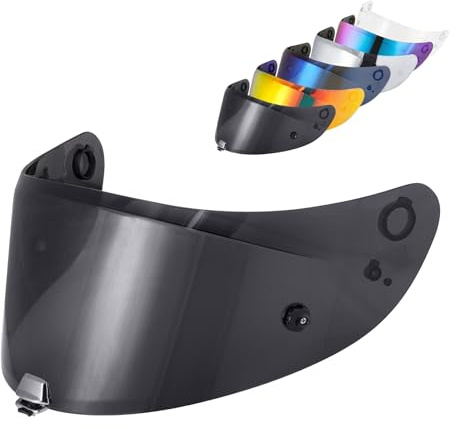 MXJ Gear Helmvisier,Motorradhelm Visier,Motorrad Windschutz Helm Objektiv Visier Vollgesichts für HJ-26/RPHA 70/RPHA 11 (Schwarz) | UV Schutz Motorradhelm Visier Windschutz Helm Objektiv Visier Vollgesichts für RPHA 11(Pro) und RPHA 70(ST) HJ-26 HJ-26ST