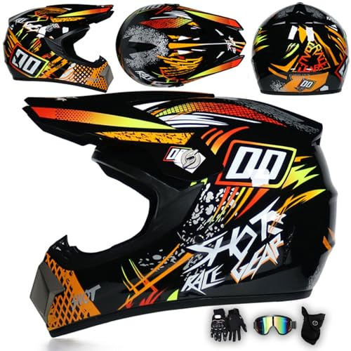 MODRYER Casco Todoterreno para Hombre Y Adulto, Casco De Motocicleta ECE, Casco Integral para ATV, Casco De Motocross, Moto De Nieve, Superbike, Quad.,I-M