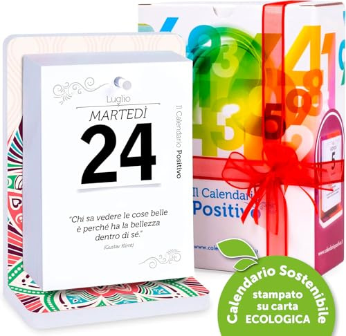 Calendario Positivo 2026 Motivazionale | Da Tavolo con Supporto Elegance | Affronta le Giornate col Sorriso ed un Pensiero filosofico | Idea Regalo geniale | Dimensioni 12x17x5,5 | Luxury Pack