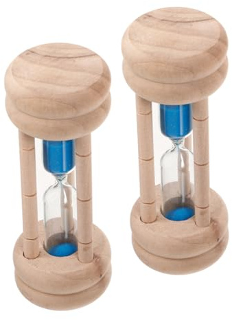 VICASKY 2 pezzi Sabbia Minuti per Timer per Spazzolino con Cornice in Compatto e Portatile per Lavarsi i Denti e Attività Didattiche in Aula