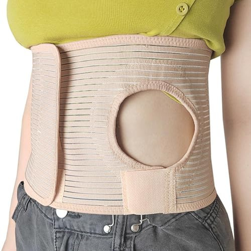 Bukstomiband, Stomistödsbälte Med Justerbart 10 Cm Hål, Bukbindare, Postoperativ Vård Efter Kolostomi Och Ileostomikirurgi(Medium)