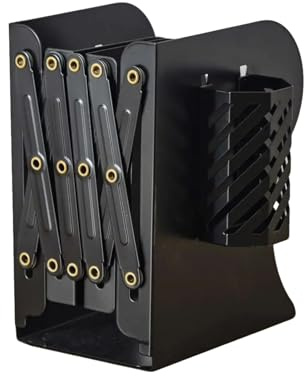 Genérico Estantería pequeña para Escritorio,Estantería para Libros de Escritorio,Estante telescópico de Almacenamiento para estantería de | Organizador de de Metal con portalápices, Estan