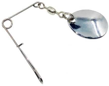 BATHVEVE 10 Cucharillas de Pesca de Acero Inoxidable Color Plata Lentejuelas Que Atraen Peces para Señuelos en Pesca Deportiva