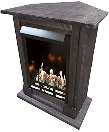 Kaminbau Mierzwa Ethanolkamin Gelkamin Madrid Eckkamin Schwarz - Gratis 27 teiliges Zubehör Set