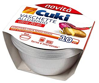 Cuki Cuki Vaschette Alluminio Ultra Forza, crème caramel, tonde - 6 Confezioni Da 10 Pezzi